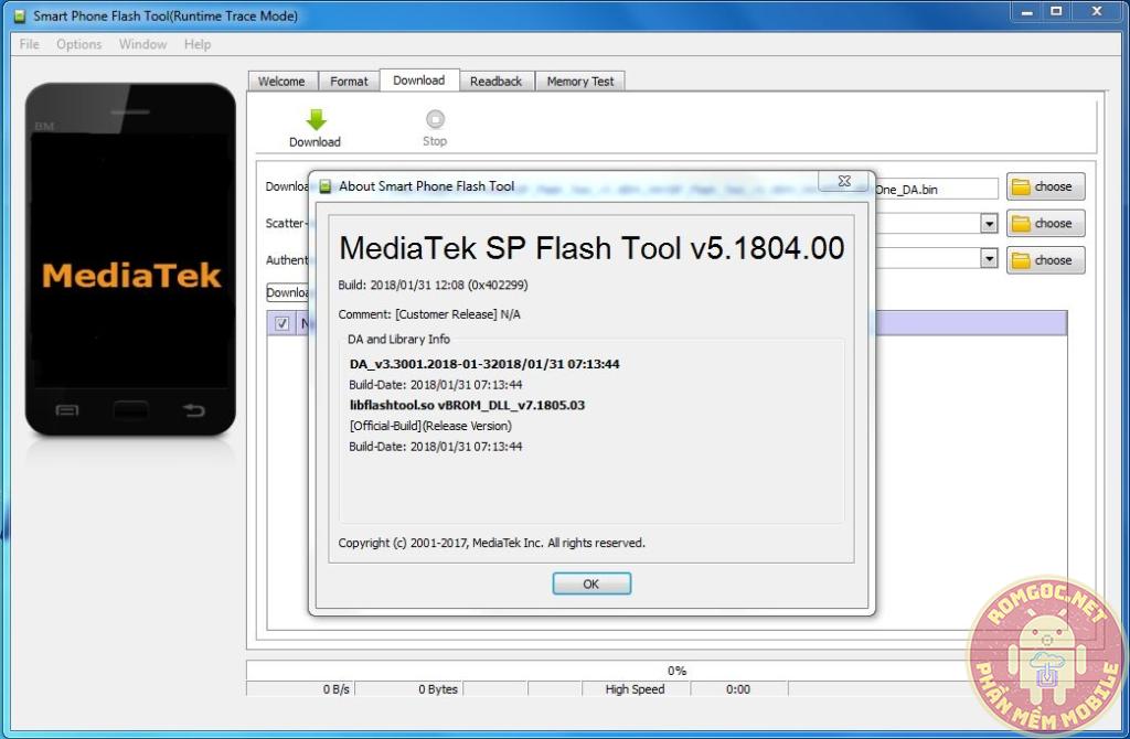 Hướng dẫn Chạy Phần Mêm Điện Thoại Chip MTK Bằng SP Flash Tool