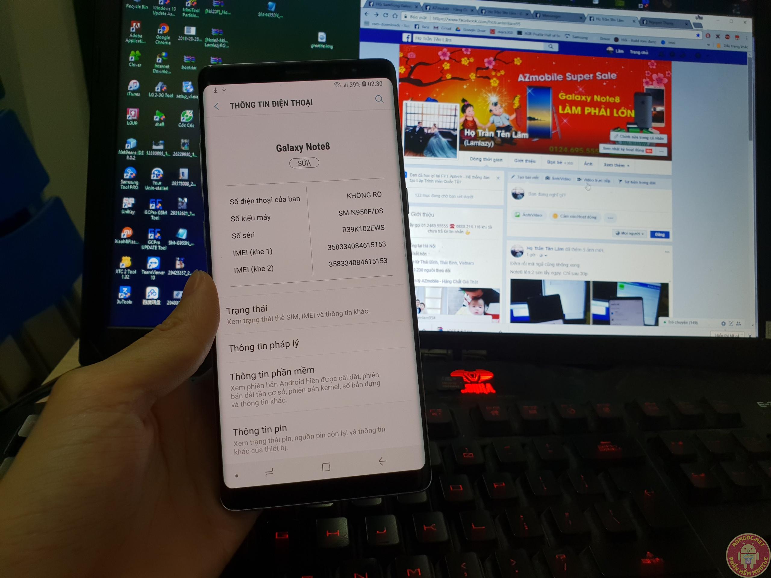 ROM Samsung Note 8 SM-N950N 2 sim Fix Full Android 8.0 Oreo