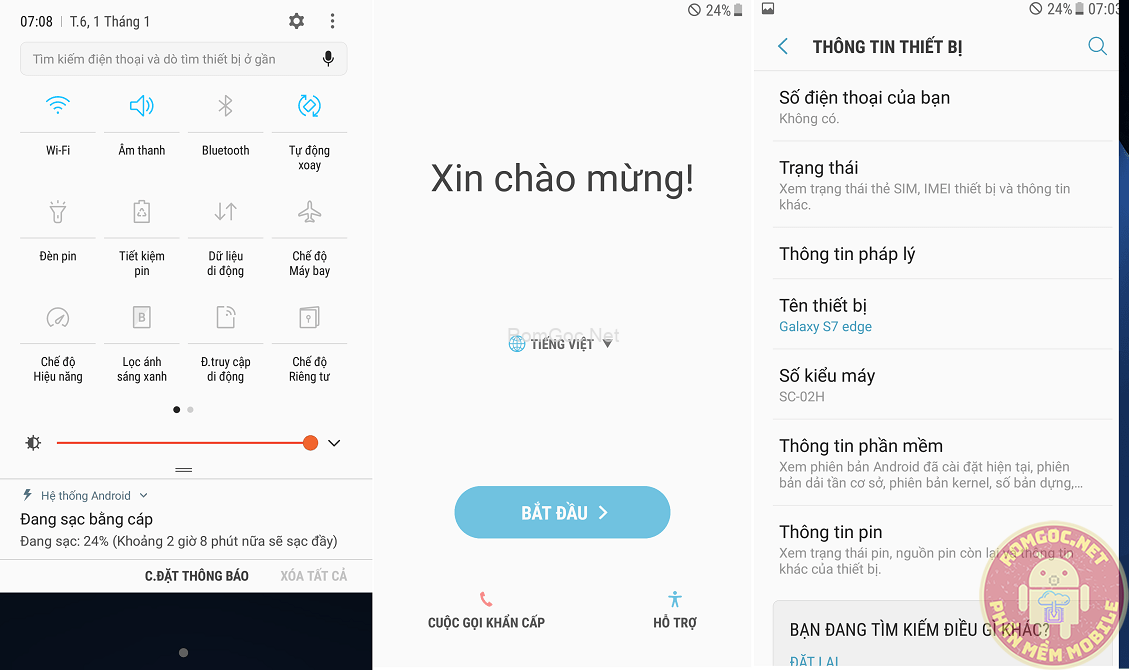 Global Rom tiếng Việt Galaxy S7 Edge SCV33, SC-02H : Auto Unlock SIM, fix all