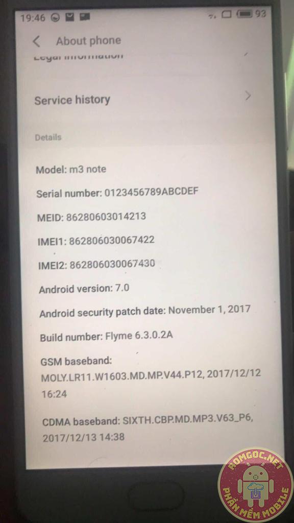 Rom tiếng việt + Google Play cho Meizu M3 Note