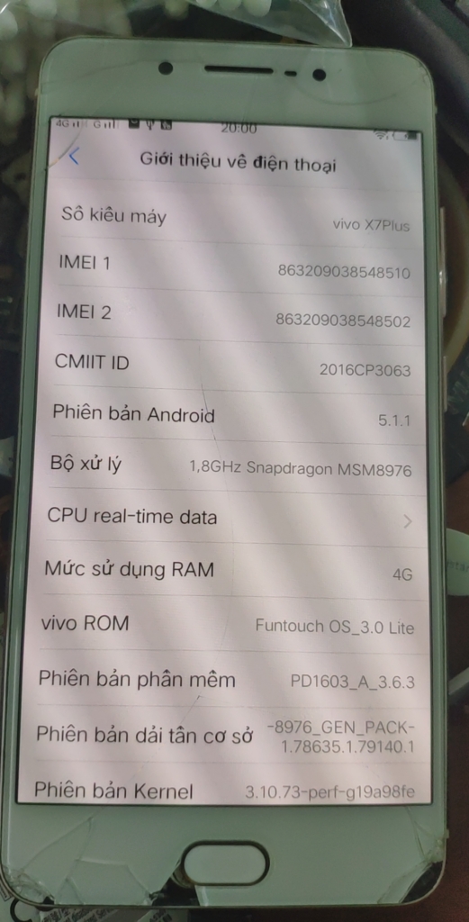 ROM Vivo X7 Plus (PD1603_A) Tiếng Việt + CHPLAY OK