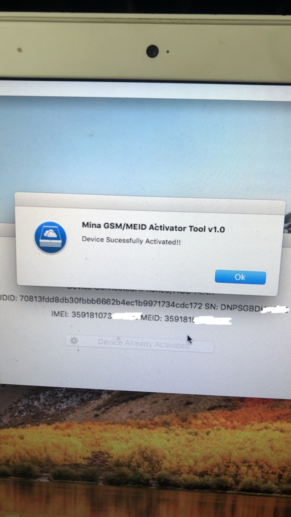 Mina GSM/MEID Activator Tool V1.0