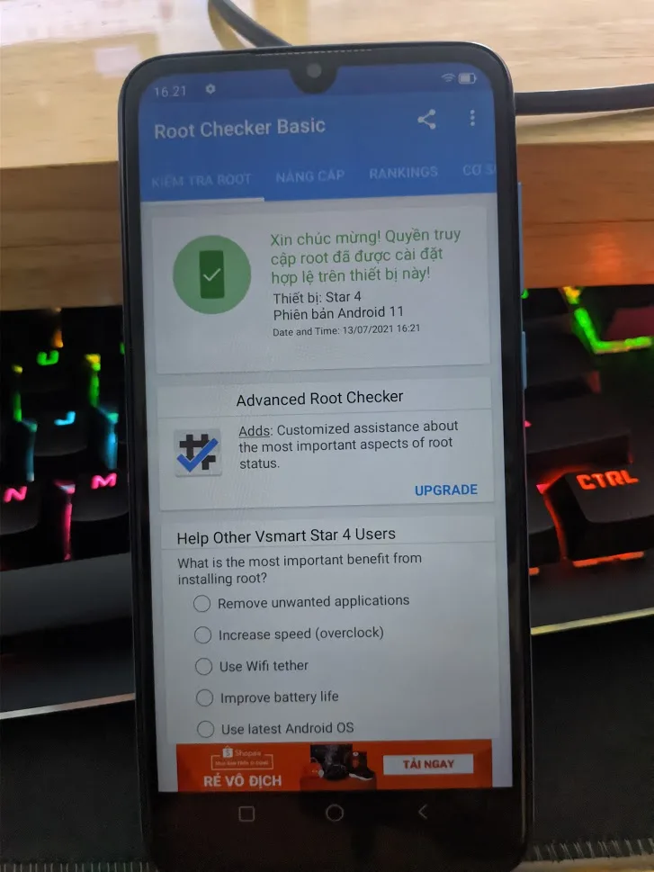 Root và Unlock Bootloader Vsmart Star 4 4 Root Vsmart Star 4 Android 11 VOS 4.0