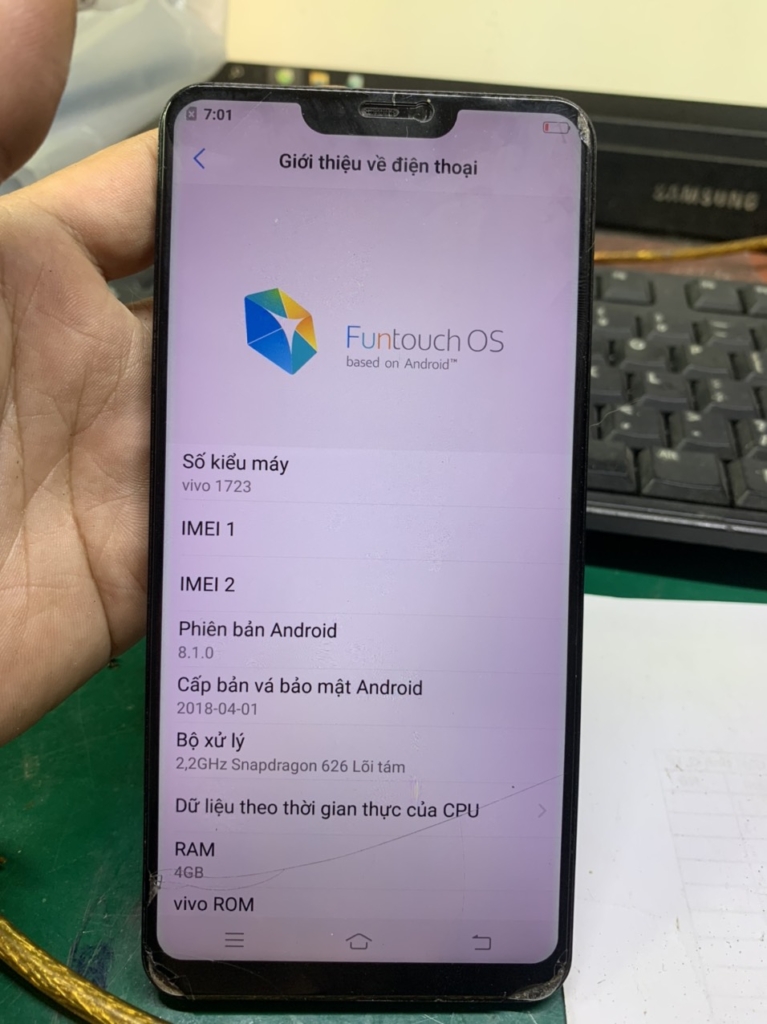 Vivo V9 1723 repair fix lỗi mất imei 1 Vivo V9 repair fix lỗi mất imei