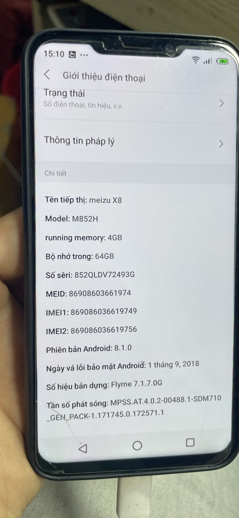 Rom tiếng Việt Meizu X8 M1852 global